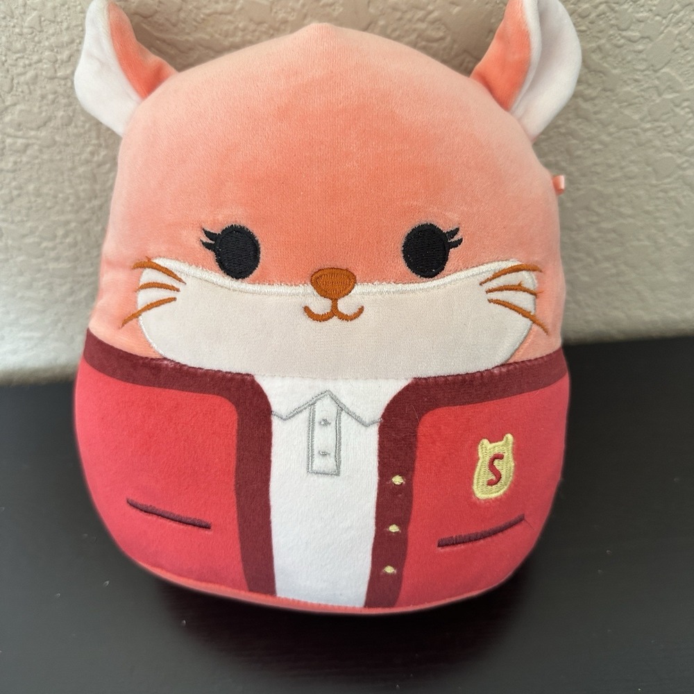 Squishmallow Erica School Cardigan Chinchilla 8 Inches Plush Stuffed Kelly Toy